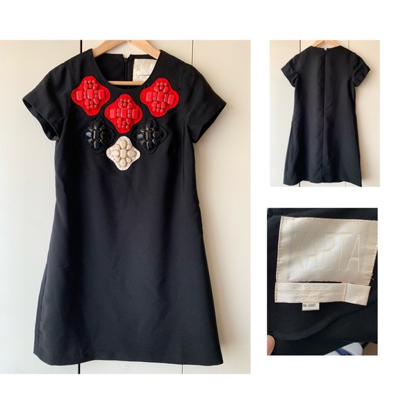 Karta Mini Sheath Dress w/Jeweled Details sz Small - Picture 2 of 6